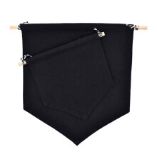 2 broches pour badge, compatibles avec fanions, bannières, présentoirs (noir)