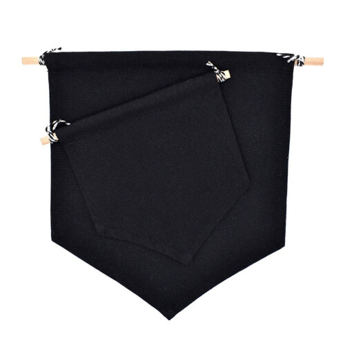Conjunto de 2 broches para distintivo, compatíveis com bandeirinhas e banners (preto).