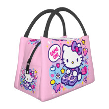 Sac à lunch Hello Kitty mignon et réutilisable, isotherme, idéal pour le bureau, les pique-niques et la randonnée - Style 3