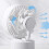 USB Desk Fan with Automatic Head Shaking, Quiet DoubleBlade, Adjustable Angle for Office or Dorm 2