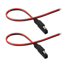 2 db 18 AWG SAE hosszabbító kábel, 2 tűs SAE gyorscsatlakozó, leválasztó dugó, 10 A napelemes panel SAE csatlakozókábel, 30 cm