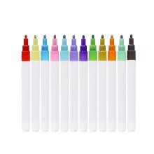 Poaug Pen Double Line Fixers Obrysové perá Art Obrysové fixky Sada 8/12 farieb Doodle Pen na kreslenie, výrobu kartónových remeselných