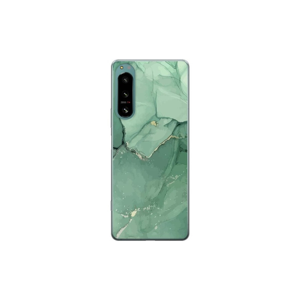 Compatible With Sony Xperia 5 Iv Transparent Case Marble Green 9395123692807