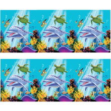 Dolphin Under the Sea Edible Cake Topper Image Cupcakes Ocean Baby Shower Edible