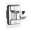 Handheld Shower Head with Punch Adjustable SelfAdhesive Holder, Height Adjustable Polished Silver 1