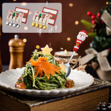 Ensemble de cuillères d'extérieur Jacenvly pour décorations de Noël, avec un adorable bonhomme de neige, idéal pour les cadeaux de Noël et la
