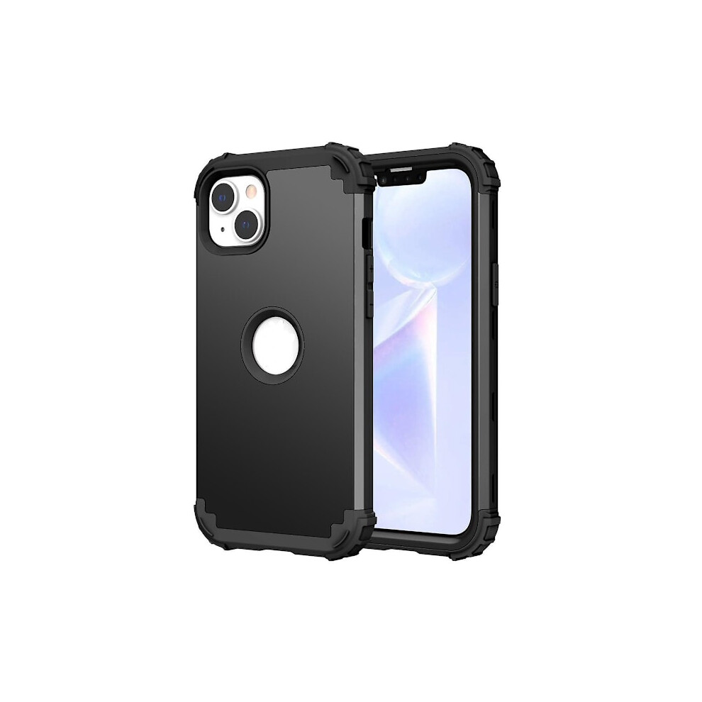 Silicone Hybrid Pc Phone Case For Compatible With Iphone 15 Black 9395123694948