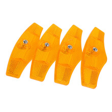 4pcs Bike Wheel Reflectors for Enhanced Night Visibility, Durable Plastic Bicycle Spoke Safety Accessories