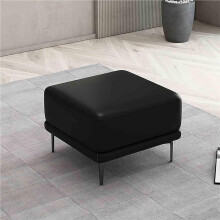 Entryway Bench Upholstered Ottoman Coffee Table for Living Room or Bedroom, Black 80x60x42cm
