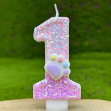 Dog Paw Number Candles for Birthday Cakes | Party Decorations & Favors | Compatible with Dog Themed Supplies