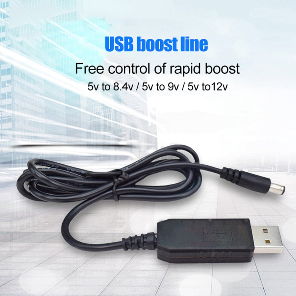 Susuchens Usb Dc 5V To 8.4V/9V/12V 5.5X2.1mm Male Plug Power Supply Step-Up Adapter Cable 5V To 12V 9071309636857