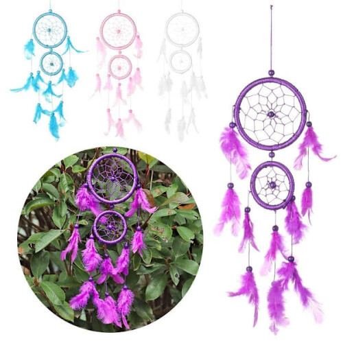 Dreamcatcher Feather weaving PINK pink 2