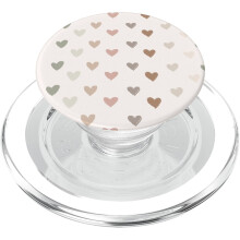 Boho Cute Hearts With Neutral Pastel Colors PopSockets MagSafe PopGrip for compatible with iPhone