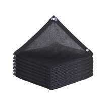 Voile d'ombrage noire 6 x 3 m avec corde de 10 m, protection solaire extérieure robuste pour terrasse et jardin, rectangulaire couleur sable