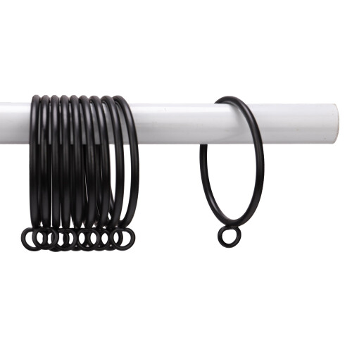 Conjunto de 10 argolas de cortina de 2,2 polegadas com ilhós, argolas de metal para pendurar cortinas e ganchos de cortina. 2