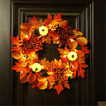 Décorations d'automne et d'Halloween Loopsun en liquidation : couronnes, pendentifs, clochettes, décorations murales et de porte, feuilles