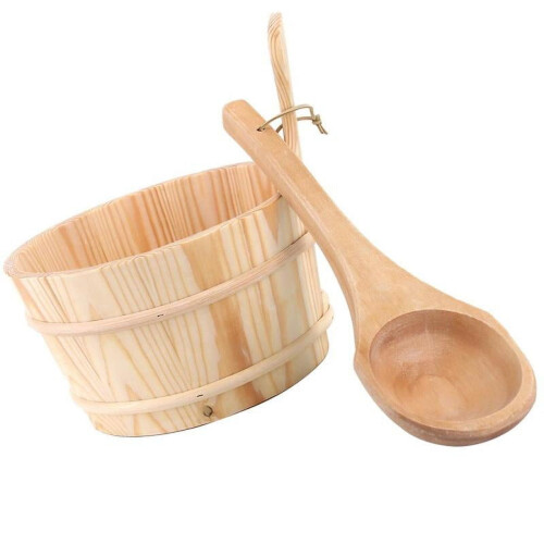 Sauna Wooden Bucket Ladle