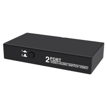 Przełącznik AV 2w1, port 3RCA, rozdzielacz audio-wideo, przełącznik hubowy do odtwarzacza DVD, dekodera, telewizora HDTV