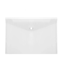 Pastas de Arquivo Office Craft Stationery, Pacote com 12 Unidades, Envelopes Plásticos Transparentes Tamanho A5/Carta, Pastas de Polietileno com