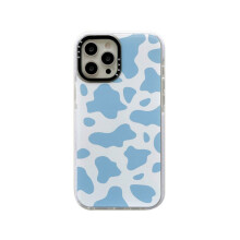 Geschikt voor iPhone 13 Pro. Transparant hoesje met koeienprint, schattige siliconen TPU telefoonbeschermhoes, schokbestendige telefoonhoes, bumper.