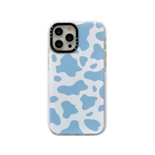 Capa transparente com estampa de vaca, compatível com iPhone 13 Pro, feita de silicone TPU, com design fofo e resistente a impactos.