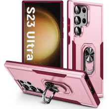 Sumao hoesje compatibel met Samsung Galaxy S23Ultra voor extra bescherming tegen vallen en schokken - Roze