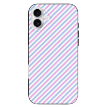 Gestreept TPU-hoesje compatibel met iPhone 16 Plus – Ultradun, schokbestendig, kleurecht, krasbestendig, geschikt voor draadloos opladen