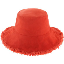 Kiibsot Frayed Bucket Hat voor dames, heren, unisex, trendy gewassen katoenen slappe hoed met brede rand, booniehoed voor buiten, zomer, strand,