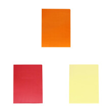 LKWLPD3 Unidades Pastas de Arquivo A4 em Plástico com Fecho, Formato em L, Oxford, 2 Bolsos, Cores: Laranja/Vermelho/Amarelo