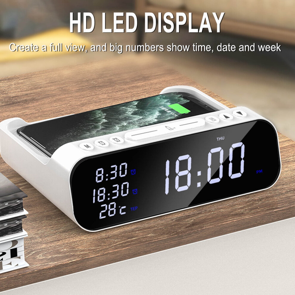 Cyber Monday Deals 2024: Viflosae Compatible With Iphone Charger, 3-In-1 Wireless Charging Alarm Clock, 15W Fast Charging 9425574738196
