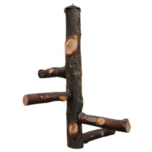 Parrot Perch Stand with Wooden Rotary Branches, Large Stable Bird Cage Perch for Play and Rest
