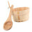Sauna Wooden Bucket Ladle 2