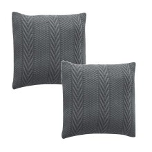 Xubond 18x18 Pillow Case, Embroidered Fabric Cover with Tassel, Compatible with Farmhouse Decor for Sofa, Bed, Office