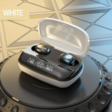 Écouteurs sans fil, casque Bluetooth, intra-auriculaires légers avec microphone intégré, son immersif de qualité supérieure et étui de
