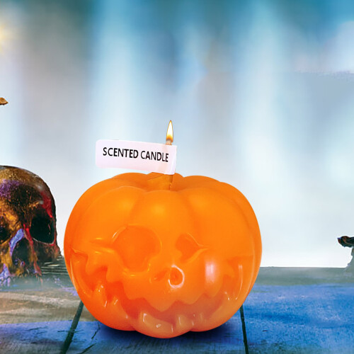 Κερί αρωματοθεραπείας YiFudd Halloween με κολοκύθα και τρομακτικό φάντασμα 2