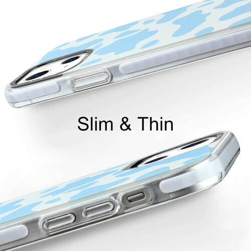 Capa transparente com estampa de vaca, compatível com iPhone 13 Pro, feita de silicone TPU, com design fofo e resistente a impactos. 1