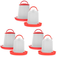 3 Sets of Chicken Feeder Portable Chicken Feeding Trough Poultry Food Feeding Container with Water Feeder