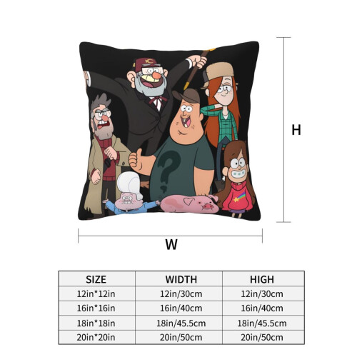 Μαξιλάρι Gravity Falls Soft Four Seasons Universal Διακοσμητικά Καλύμματα Μαξιλαριού για Σαλόνι, 2