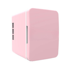 DOMELAY Mini Fridge Multifunction Compact Refrigerator for Outdoor and Office Desktop pink