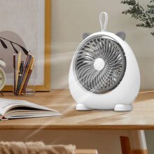Back To School Sale! Small Desktop Fans for Desk, Portable Silent USB Rechargeable Fan, Cold Air Blowing, Compatible with Dorm & Office