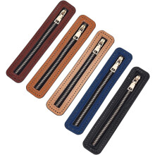 5 Colors PU Leather Zipper Handbag Frame 7.1x1.4 Inch, Compatible with DIY Bag Jeans Shoes Craft Accessory