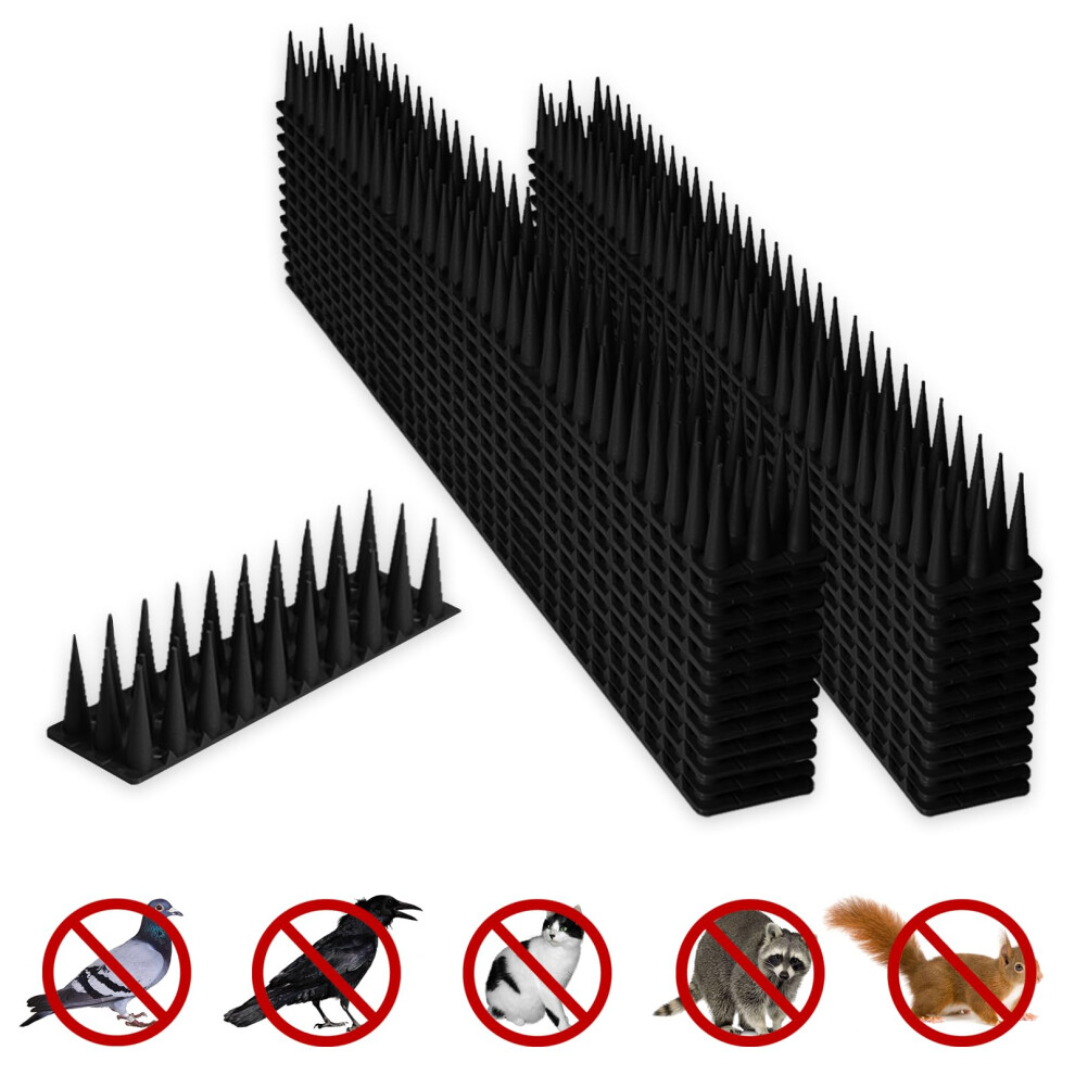 24Pack Bird Spikes Humane Pigeon And Squirrel Deterrent For Garden Fence And Walls Black 9164114609311