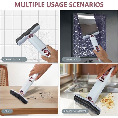 Mini Mop Self Squeeze for Wet and Dry Use, Compact Lightweight Sponge Head, Kitchen Bathroom Cleaning 2