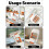 Mini Sponge Mop with Hands Squeeze Handle, Foldable Wet Dry Cleaning for Kitchen Bathroom Counters 2