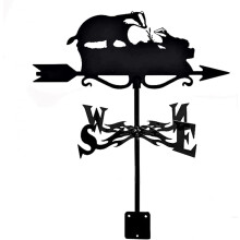 Garden Weather Vane Badger Design Metal Roof Wind Direction Indicator Retro Outdoor Yard Decor