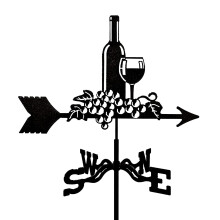 Stainless Steel Garden Weather Vane with Vintage Farm Scene, Weatherproof Outdoor Wind Direction Indicator