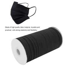 Stretchy 0.6cm x 90m Black Elastic Cord for Sewing and DIY Projects