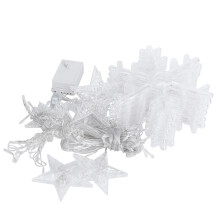 Battery Operated Star String Lights, Waterproof Star Fairy Lights for Indoor Outdoor Decor, Cold Light Source with 138 Led Lamp Beads, Magical
