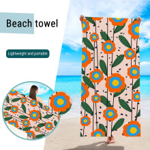 Ozmmyan mikrofiberstrandhåndkle, lett sandtett teppe 27,55 x 59,05 tommer, multifunksjonelt for reise, basseng, camping; kompatibel med utendørs