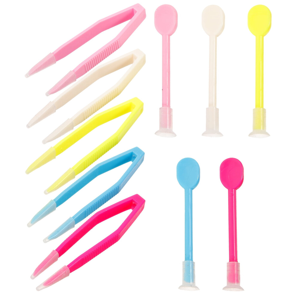 10 pcs Tweezers and Suction Stick Lenses Inserter Remover for Travel